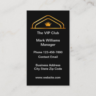 Cartes de visite verticales Couronne Classy VIP Cl