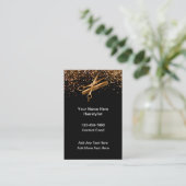 Cartes de visite verticales pour coiffeur chic et (Debout devant)