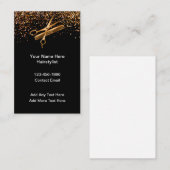 Cartes de visite verticales pour coiffeur chic et (Devant / Derrière)