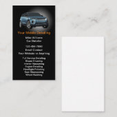 Cartes de visite verticales pour le detailing de v (Devant / Derrière)