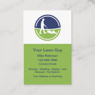 Cartes de visite verticales pour service de pelous