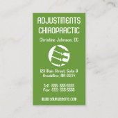 Cartes de visite verticaux de chiropractie d'art (Devant)