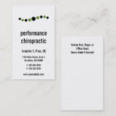Cartes de visite verticaux de chiropractie de (Devant / Derrière)