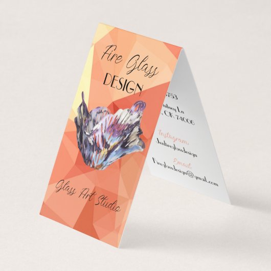 Cartes de visite verticaux géométriques profession (Devant)