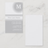 Cartes de visite verticaux gris clair (Devant / Derrière)