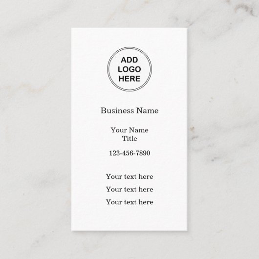 Cartes de visite verticaux Modèles du logo de l'en (Devant)