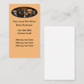 Cartes de visite verticaux pour animaux domestique (Devant / Derrière)