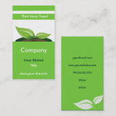 Cartes de visite verts (Devant / Derrière)