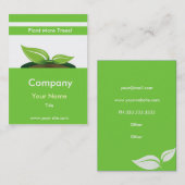 Cartes de visite verts (Devant / Derrière)