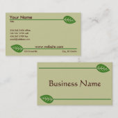 Cartes de visite verts (Devant / Derrière)