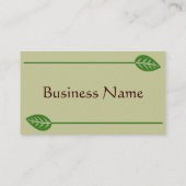 Cartes de visite verts (Dos)