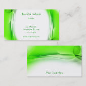 Cartes de visite verts artistiques (Devant / Derrière)