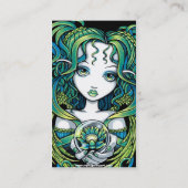 Cartes de visite verts d'ange de l'eau de "Kallan" (Dos)