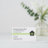 Cartes de visite verts de bâtiment (Debout devant)