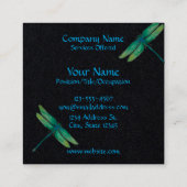 Cartes de visite verts de libellule (Dos)