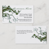 Cartes de visite verts de nature de lierre (Devant / Derrière)