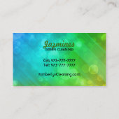 Cartes de visite verts de nettoyage (Dos)