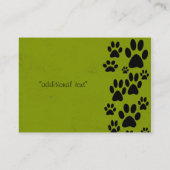 Cartes de visite verts de pattes (Dos)