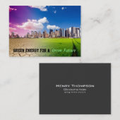 Cartes de visite verts d'énergie (Devant / Derrière)