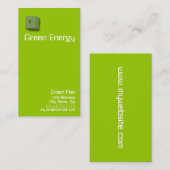 Cartes de visite verts d'énergie (Devant / Derrière)