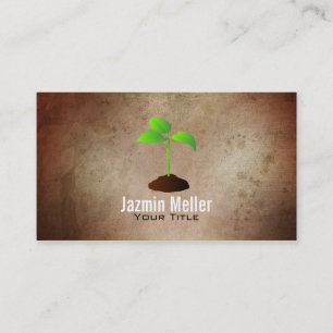Cartes de visite verts d'herbe