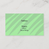 Cartes de visite verts mous de conception de (Dos)