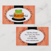 Cartes de visite verts oranges de boulangerie de (Devant / Derrière)