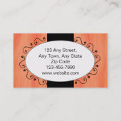 Cartes de visite verts oranges de boulangerie de (Dos)