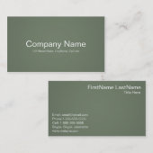 Cartes de visite verts simples et professionnels (Devant / Derrière)