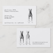 Cartes de visite vétérinaires (Devant / Derrière)