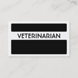 Cartes de visite vétérinaires blancs noirs