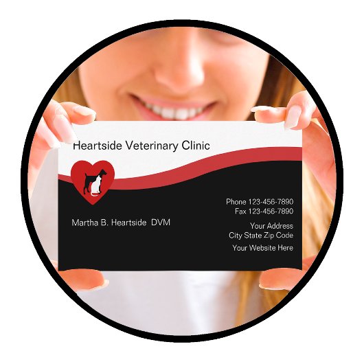 Cartes de visite vétérinaires pour soins aux anima