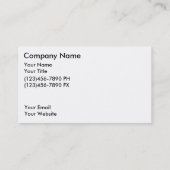 Cartes de visite vidéo simples (Dos)