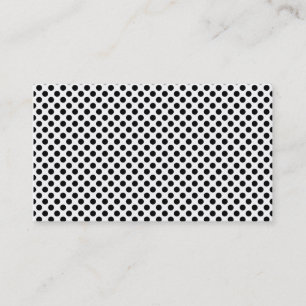 Cartes de visite vierges à pois noirs et blancs.