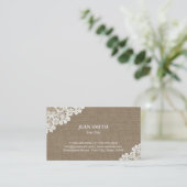 Cartes de visite vintage Lace & Burlap (Debout devant)