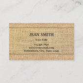 Cartes de visite vintage Lace & Burlap (Dos)