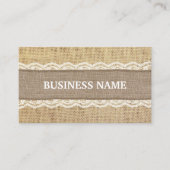 Cartes de visite vintage Lace & Burlap (Devant)