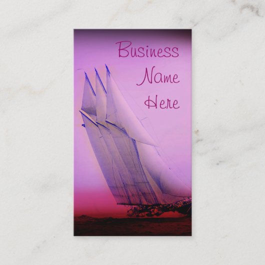 Cartes de visite vintage Racing Yacht (Devant)