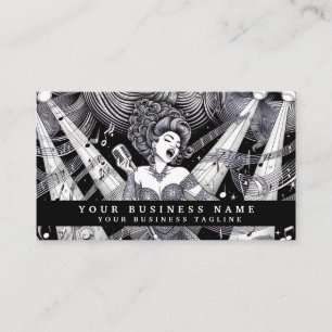 Cartes de visite Vintage Retro Glam Girl