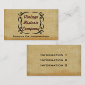 Cartes de visite vintages (Devant / Derrière)