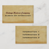 Cartes de visite vintages (Devant / Derrière)