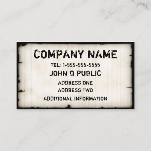 Cartes de visite vintages (Devant)