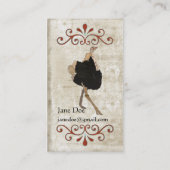 Cartes de visite vintages blancs d'autruche (Dos)