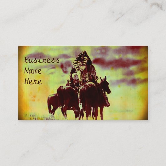 Cartes de visite vintages Cheyenne Warriors (Devant)