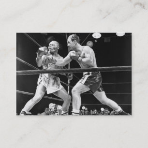 Cartes de visite vintages de boxe