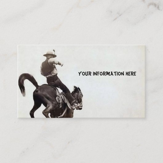 Cartes de visite Vintages de Bronco (Devant)