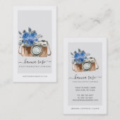 Cartes de visite vintages de caméra aquarelle (Devant / Derrière)