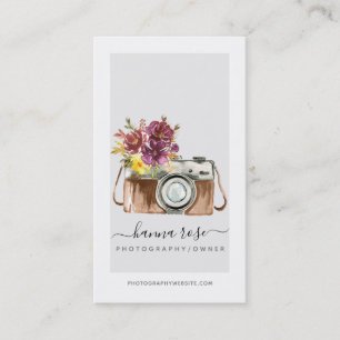 Cartes de visite vintages de caméra aquarelle