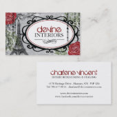 Cartes de visite vintages de concepteur (Devant / Derrière)