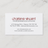 Cartes de visite vintages de concepteur (Dos)